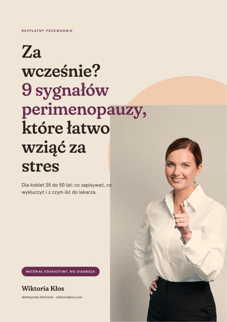 Okładka przewodnika Za wcześnie? 9 sygnałów perimenopauzy